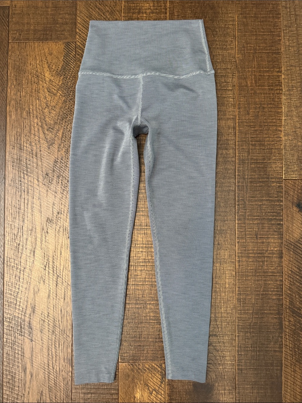 Beyond Yoga Grey Ribbed Cropped Leggings